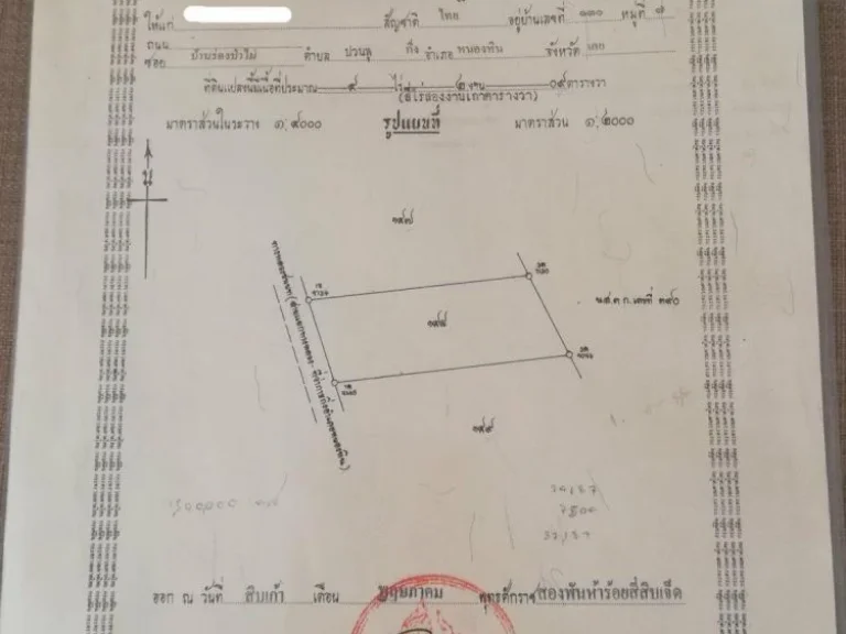 ขายที่ดิน 4-2-9 ไร่ ใกล้ ปตทหนองหิน ติดถนนลาดยาง ข้างโรงเรียนนหฤทัยคริสเตียน หนองหิน จเลย