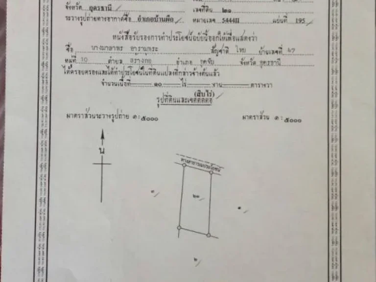 ขายถูกที่ 10 ไร่ นส3ก อุดรธานี