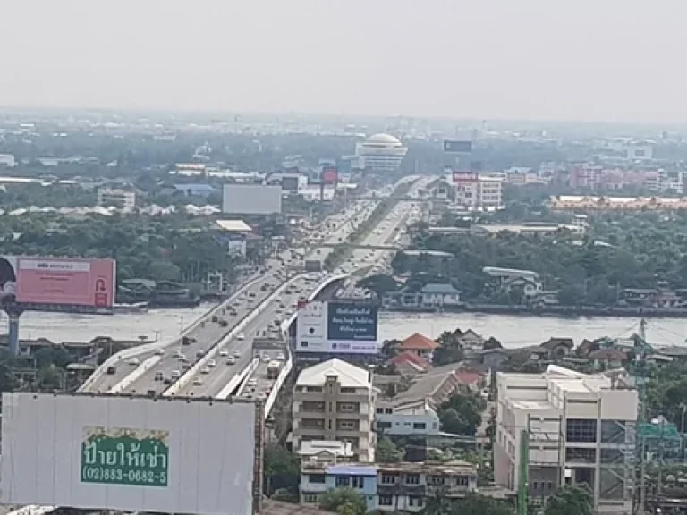 ให้เช่าคอนโด ลุมพินี วิวล์ Lumpini Ville นครอินทร์-ริเวอร์วิว ชั้น 26 วิวแม่น้ำเจ้าพระยา เฟอร์ครบ ใกล้ MRT แยกติวานนท์