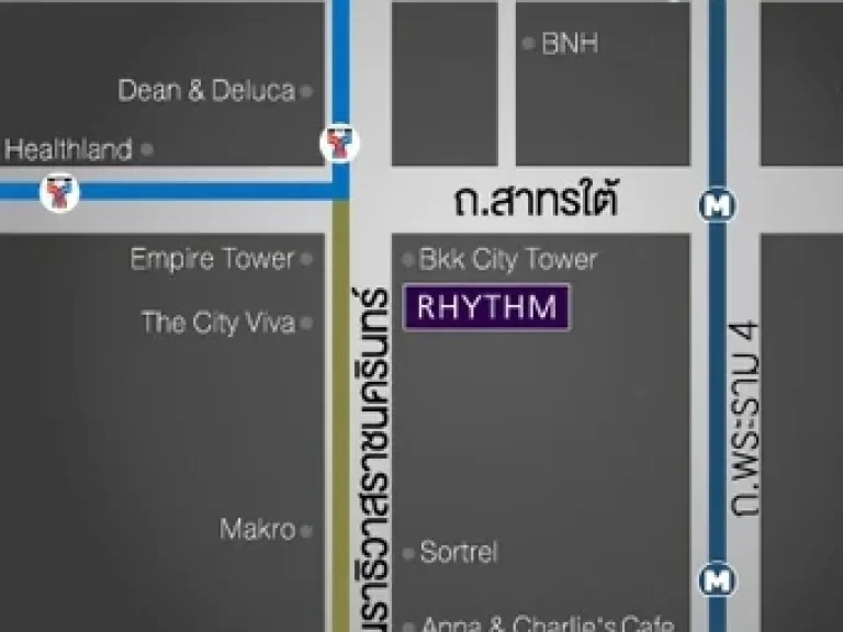 คอนโดให้เช่า ริทึ่ม สาทร-นราธิวาส Rhythm Sathorn - Narathiwas ซอย นราธิวาสราชนครินทร์ 7- ทุ่งมหาเมฆ สาทร 2 ห้องนอน พร้อมอยู่ ราคาถูก