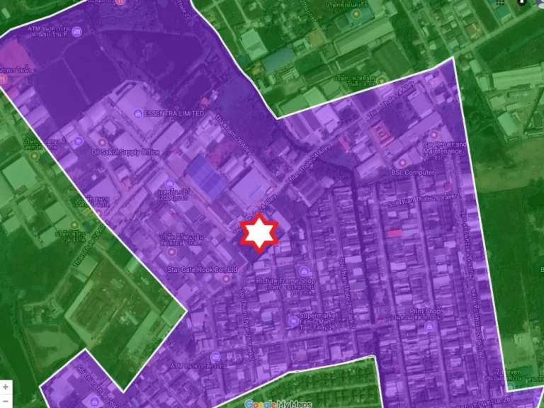 ขายที่ดินสีม่วงสร้างโรงงาน ซอยเทียนทะเล24 เขตบางขุนเทียน กรุงเทพฯแบ่งขาย เนื้อที่1ไร่ 2ไร่ 2ไร่2งาน