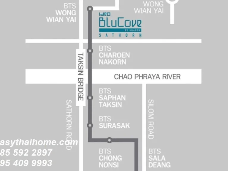 คอนโดให้เช่า Ideo Blucove Sathorn ไอดีโอ บลูโคฟ สาทร Ideo Blucove Sathorn กรุงธนบุรี คลองต้นไทร คลองสาน 1 พร้อมอยู่ ราคาถูก