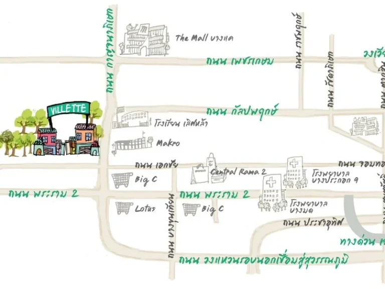 พฤกษา วิลเลต ทาวน์โฮม กาญจนาภิเษก VILLETTE TOWNHOMe