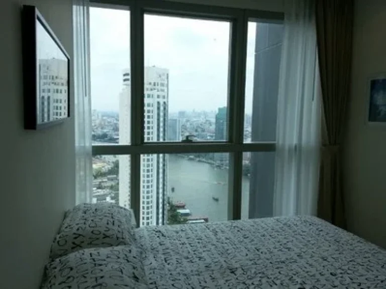 bedrooms Apartment for rent with lovely view of the Chaopraya at The River Charoenakorn 13 high floor fully furnished