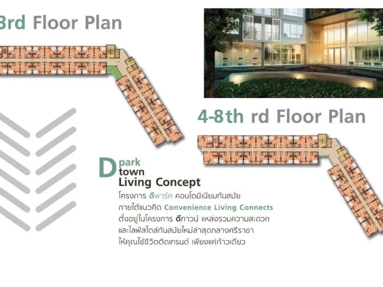 ขายดาวน์คอนโด D Park Condo สวนเสือ-ศรีราชา 1 ห้องนอน 1 ห้องน้ำ