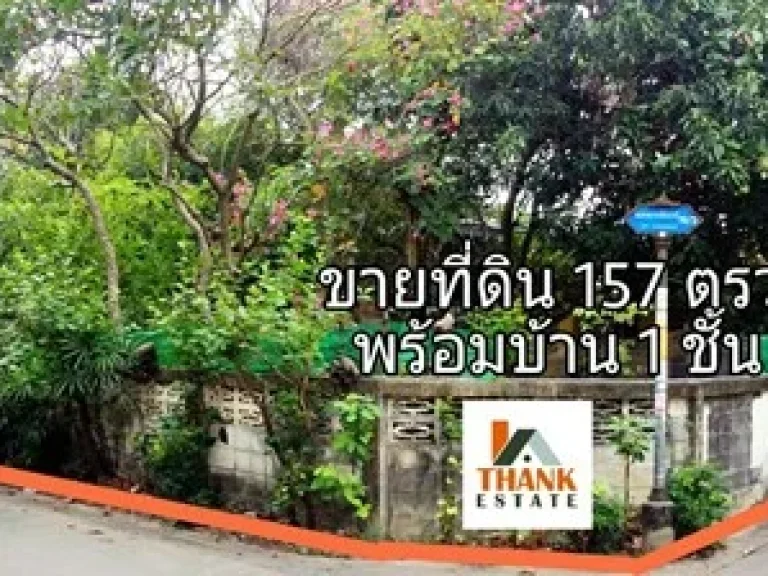 ที่ดิน 157ตารางวา ติดถนน 3ด้าน พร้อมบ้านเดี่ยว 1ชั้น ซอยทานสัมฤทธ์193 ถนนติวานนท์38 ใกล้รถไฟฟ้าสีชมพู ทางลัดงามวงศ์วาน21 23 ถนนสามัคคี