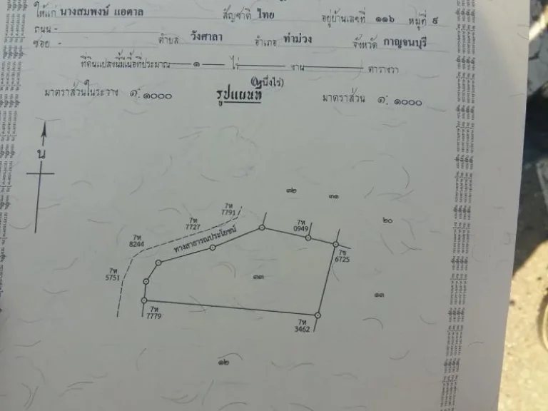 ขายที่ดิน1ไร่ ใกล้ร้านของฝากแม่บัวคำ