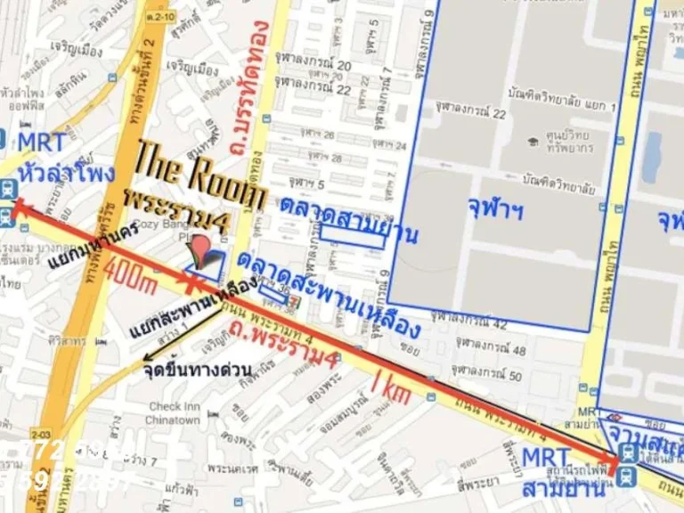 คอนโดให้เช่า เดอะ รูม พระราม 4 The Room Rama 4 พระรามที่ 4 รองเมือง ปทุมวัน 1 ห้องนอน พร้อมอยู่ ราคาถูก