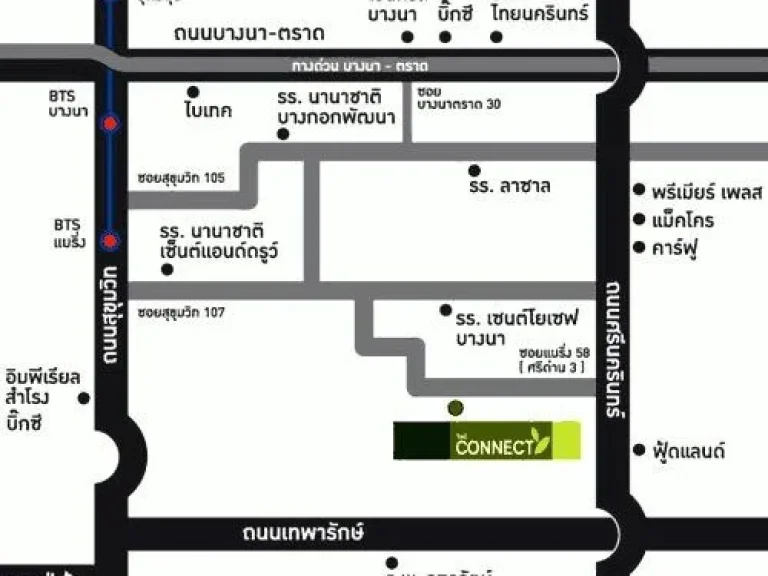 ให้เช่าทาวเฮาส์ใกล้สถานีรถไฟฟ้า BTS โครงการ The Connect Bearing station 3 ห้องนอน เพียง 12000 บาท