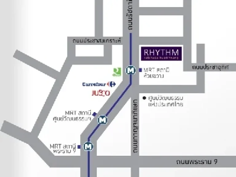 NC46 เช่าคอน ริทึ่ม รัชดา-ห้วยขวาง RHYTHM RATCHADA-HUAIKWANG ชั้น 32 ห้องแบบ Sky Kitchen มีกระจกกั้นห้องครัว