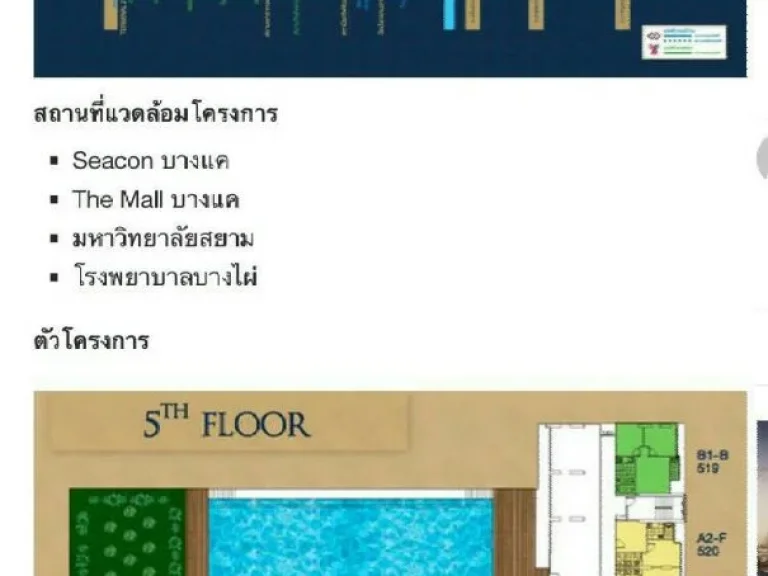 ขายดาวน์ คอนโด โครงการ The President Sathorn-Ratchaphruek 3 เขตภาษีเจริญ กรุงเทพมหานคร