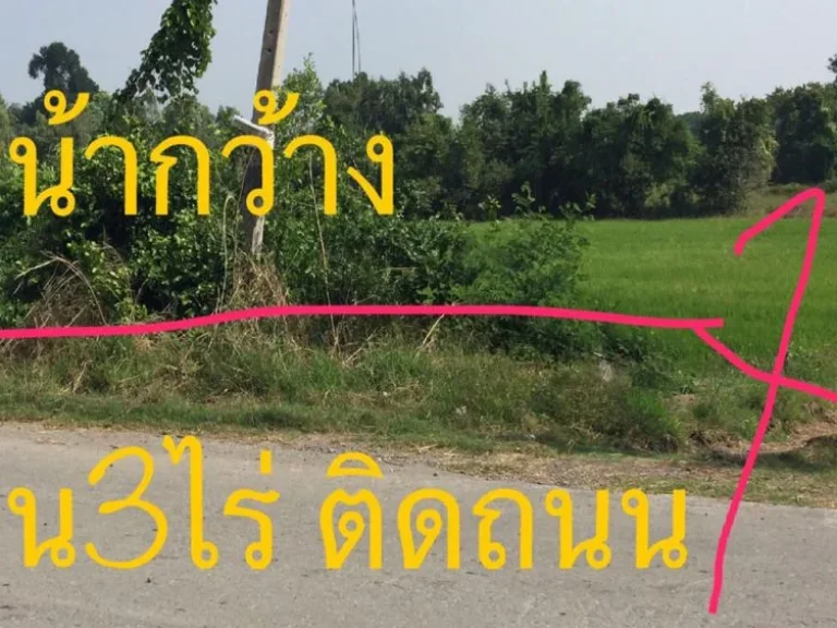 ขายที่ 3ไร่ติดถนน ปากท่า ท่าเรือ พระนครศรีอยุธยา