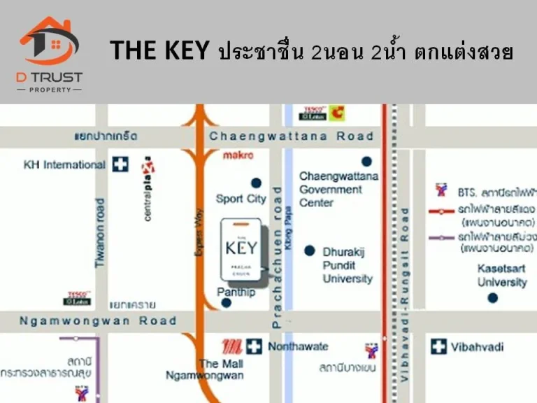 Condominium for sale The key Condo by LampampH in Pracha Chuen rd