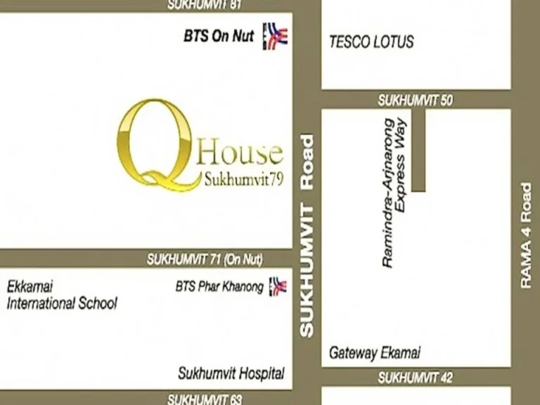 ให้เช่าคอนโด Q House Sukhumvit 79 ใกล้รถไฟฟ้า BTS อ่อนนุช 250 เมตร