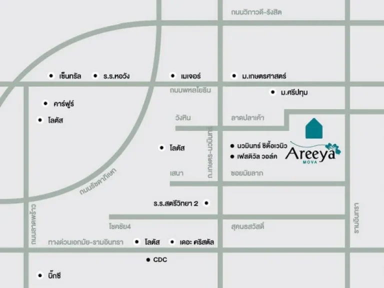 ทาวน์โฮม3ชั้น อารียา โมวา เกษตร-นวมินทร์ ซอยลาดปลาเค้า