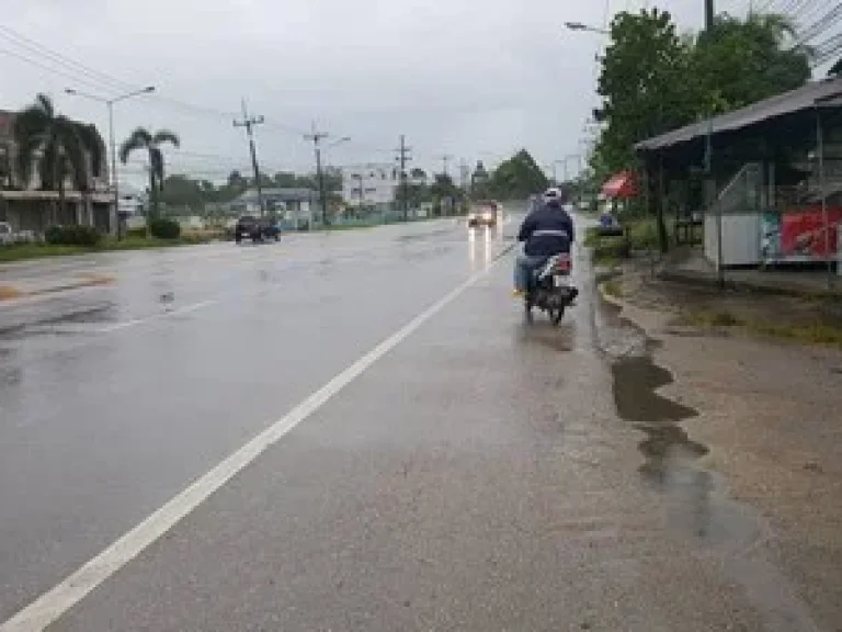 ขายที่ดินเปล่า จตรัง ติดถนนเส้นตรัง-สิเกา หน้ากว้าง148เมตร ใกล้แยกอตก