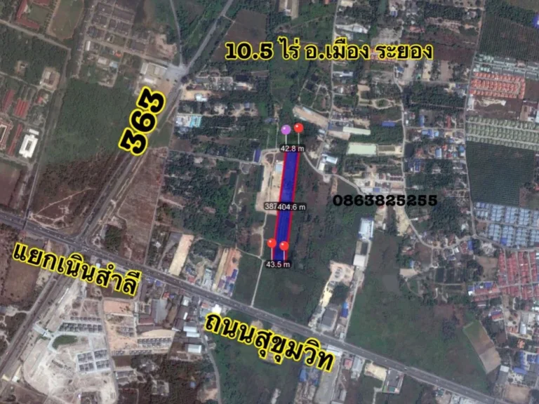 ขายที่ดิน 11 ไร่ อเมือง จระยอง ใกล้วัดโขด ใกล้แยกเนินสำลี ราคาถูกสุดในโซนเดียวกัน 0863825255