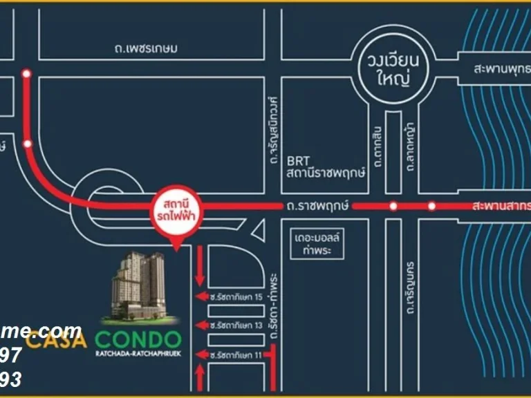 คอนโดให้เช่า Casa Condo Ratchada-Ratchaphruek คาซ่า คอนโด รัชดา-ราชพฤกษ์ Casa Condo Ratchada-Ratchaphruek ราชพฤกษ์ ดาวคะนอง ธนบุรี ห้องสตูดิโอ พร