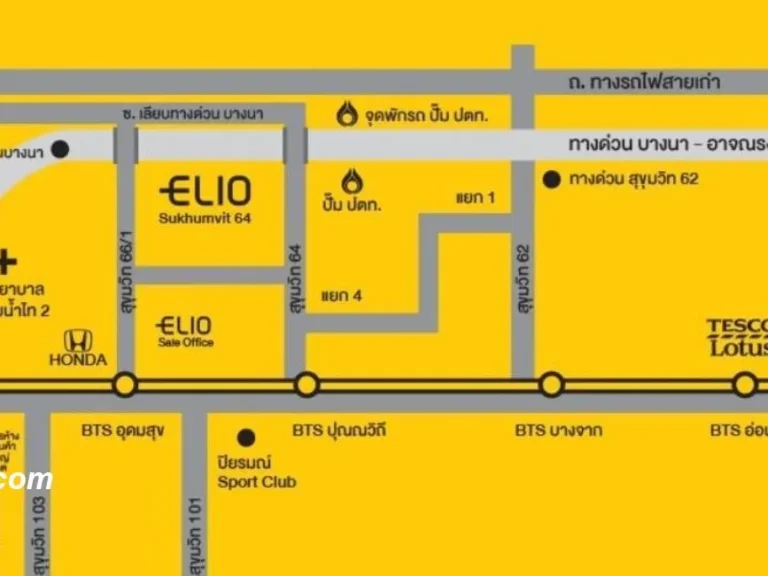 คอนโดให้เช่า เอลลิโอ สุขุมวิท 64 Elio Sukhumvit 64 Elio sukhumvit 64 ซอย พงษ์เวชอนุสรณ์ บางจาก พระโขนง ห้องสตูดิโอ พร้อมอยู่ ราคาถูก