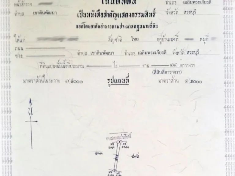 ขายด่วน ที่ดินแปลงเล็ก 44 ตารางวา ติดถนนดำ อเฉลิมพระเกียรติ