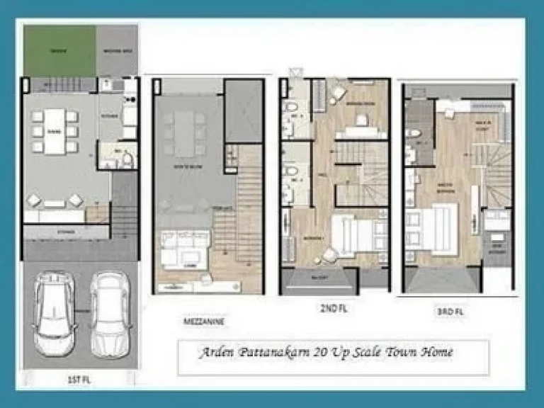ให้เช่าทาวน์โฮม 3ชั้น ARDEN พัฒนาการ20 หลังมุม เหมาะพักอาศัยและทำออฟฟิศ