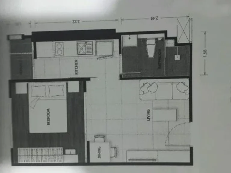 น่าอยู่มาก ขายคอนโด เดอะ เมโทรโพลิส สำโรง Built-in ครบ แถมแอร์ 9000BTU 2 เครื่อง