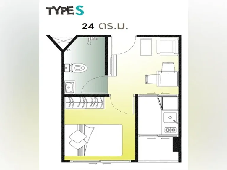 ขายคอนโด 2484 ตรม บัดเจท คอนโด ติวานนท์ Budget Condo Tiwanon ติดรถไฟฟ้า สถานีกระทรวงสาธารณสุข