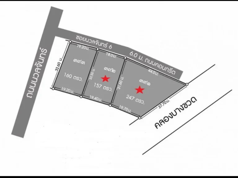 ขายที่ดิน 404 ตรว ซนวลจันทร์ 6 ถนวลจันทร์ ถประเสริฐมนูกิจ ถเกษตร-นวมินทร์ เขตบึงกุ่ม กรุงเทพ