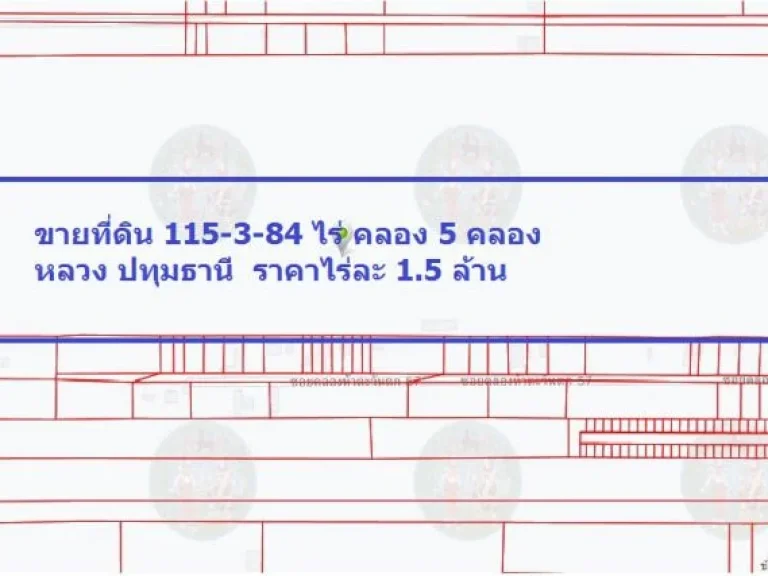 ขายที่ดินคลองห้า คลองหลวง ปทุมธานี 115 ไร่ 3 งาน 84 ใกล้วัดศิริจันทราราม เดินทางไปวังน้อย และ Motor Way สะดวก เหมาะทำ โครงการหมู่บ้าน หรือ ศูนย์กระจาย