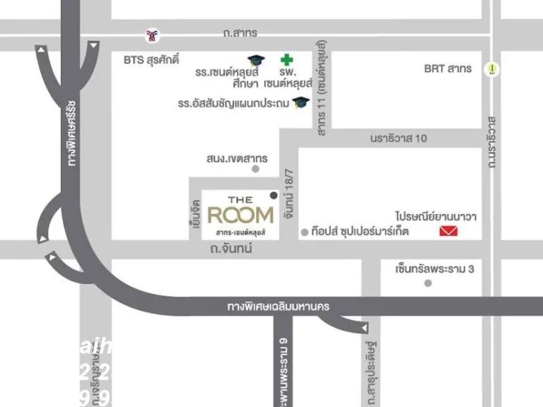 คอนโดให้เช่า The Room Sathorn-StLouis คอนโด เดอะรูม สาทร-เซนต์หลุยส์ The Room Sathorn-StLouis ซอย จันทน์ 187 ทุ่งวัดดอน สาทร 1 พร้อมอยู่ ราคาถ