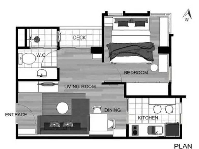 ขายคอนโดตกแต่งสวย Happy Condo รัชดา 18 ชั้น 6 ห้องริม ขนาด 36 ตรม ใกล้ MRT ห้วยขวาง