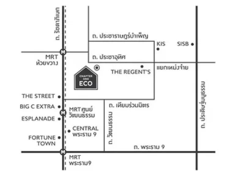 ขายดาวน์ 1นอน Chapter One Eco แชปเตอร์วัน อีโค รัชดา ห้วยขวาง MRT ห้วยขวาง