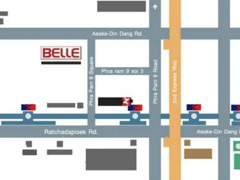 เช่าห้องที่ Belle Grand Rama 9 ขนาด 78 ตารางเมตร 2 ห้องนอน rent 2 bed at Belle