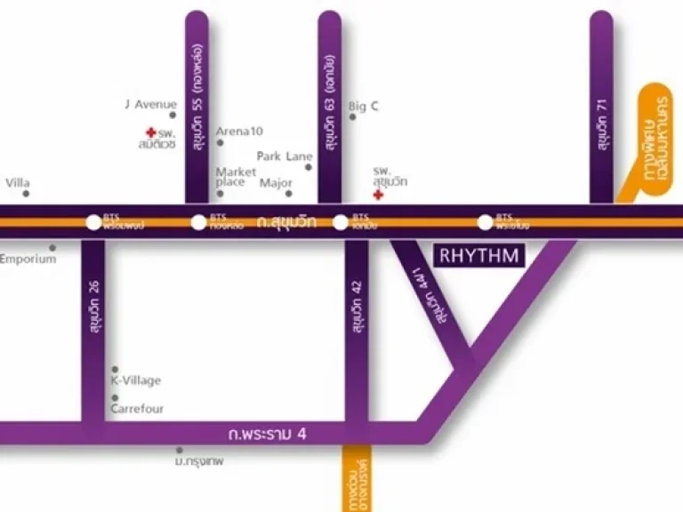 ให้เช่าคอนโด Rhythm สุขุมวิท 44-1 ขนาด 52 ตรม ชั้น 28 fully furnished