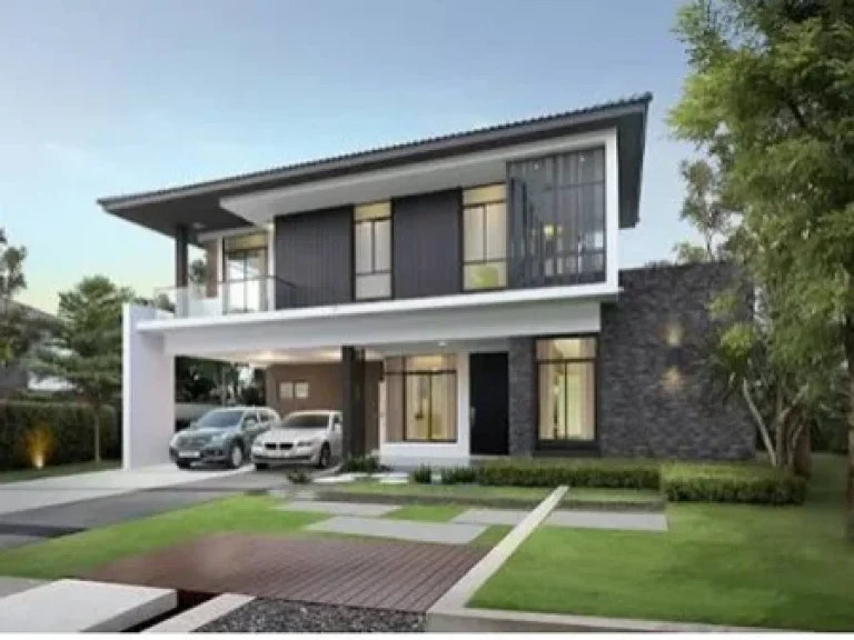 ขายบ้านเดี่ยว 2 ชั้น แบบGrandeo โครงการมัณฑนา เลควัชรพล ของLand and House 4ห้องนอน