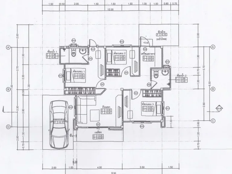 บ้านเดี่ยวชั้นเดียว 3ห้องนอน 2ห้องน้ำ 1ที่จอดรถ THE NICE บางแขม นครปฐม