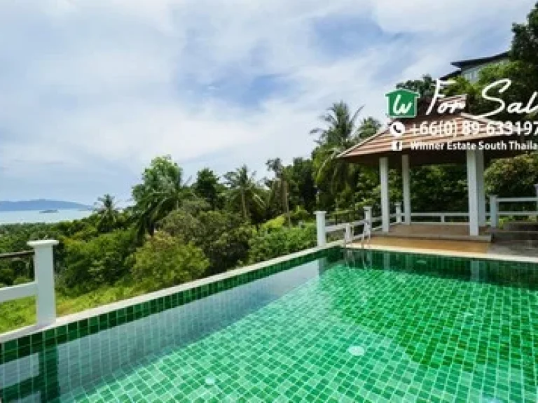 Seaview Land and House for sale in Ban Bang Rak Tambon Bophut Koh Samui 2 Rai