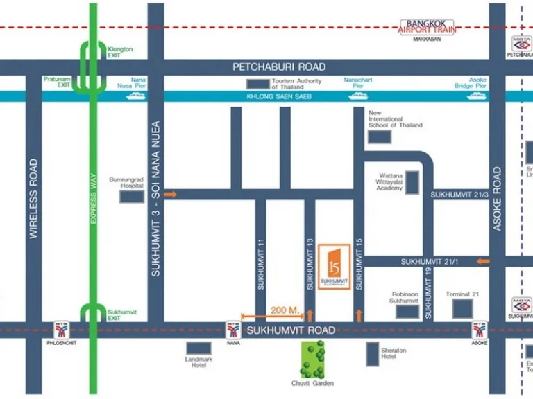 Condo 15 Sukhumvit Residence ใกล้ BTS นานา มีหลายห้อง 23-60 ตรม ชั้นสูง ห้องสวย เฟอร์บิ้วด์อินครบ