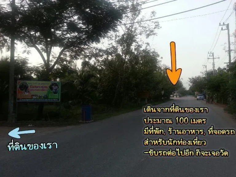 ที่ดินตลาดน้ำท่าค่า ออัมพวา ทำเลธุรกิจ ติดคลอง ติดถนน 3 ไร่ 2 งาน