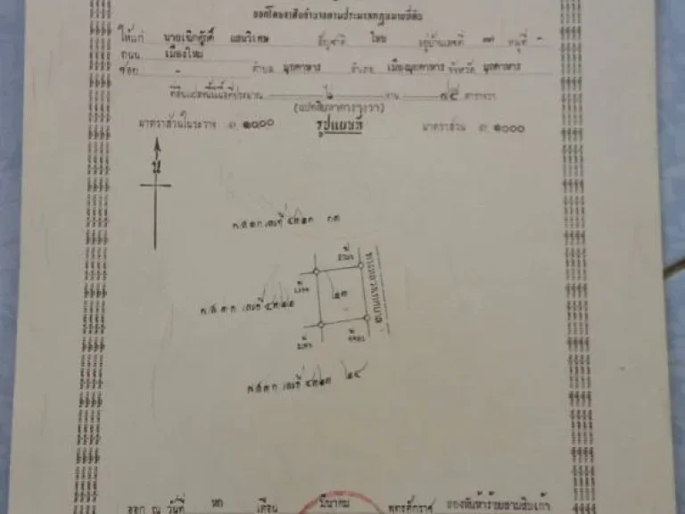 ที่ดินแบ่งล็อคขายเหมาะสำหรับสร้างบ้านใกล้โกลบอลเฮ้าส์ มุกดาหาร