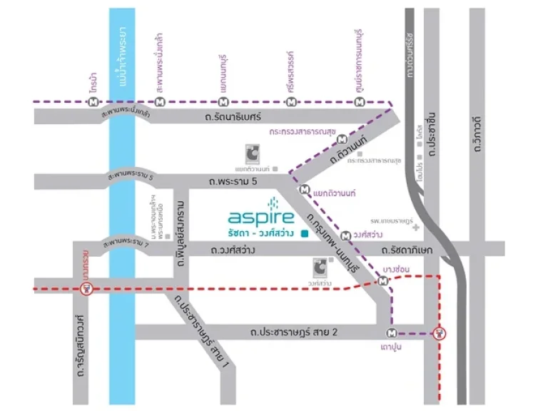 ขายดาวน์ Aspire รัชดา วงศ์สว่าง ห้องมุม ดีที่สุดในโครงการ