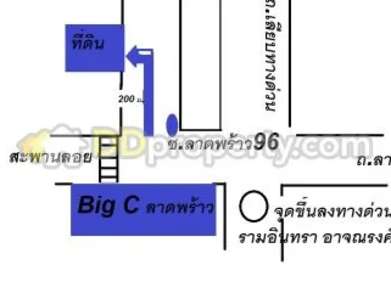 ขายเช่าที่ดินใกล้ถนนลาดพร้าว 200 ม เช่าที่ดินใกล้บิ๊กซีลาดพร้าว ลาดพร้าว 96 ใกล้จุดขึ้นลงทางด่วน