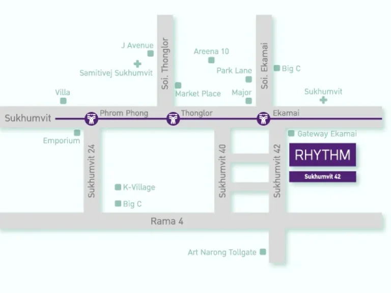 ขายดาวน์คอนโด ริทึ่ม สุขุมวิท 42 Rhythm Sukhumvit 42 ขนาด 45 ตรม BTS เอกมัย