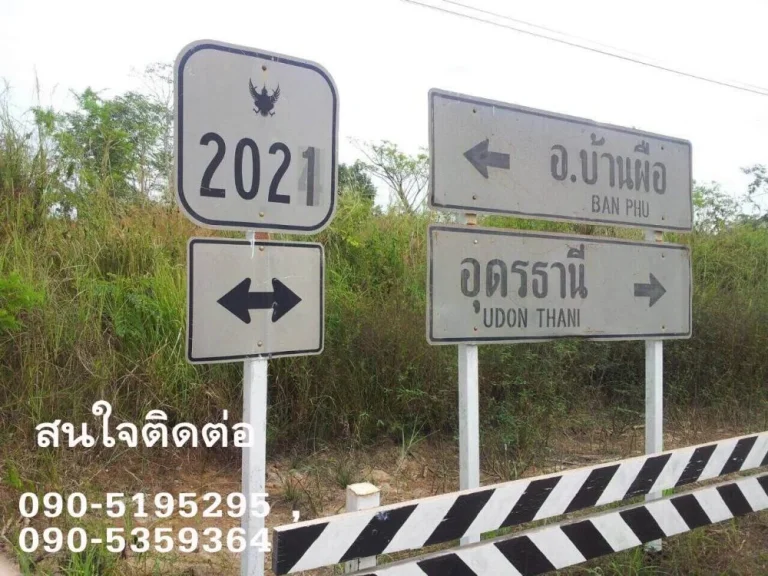 ขายที่ดินติดถนน สายบ้านผือ-ดงไร่ ห่างจาก อบ้านผือ 6 กม