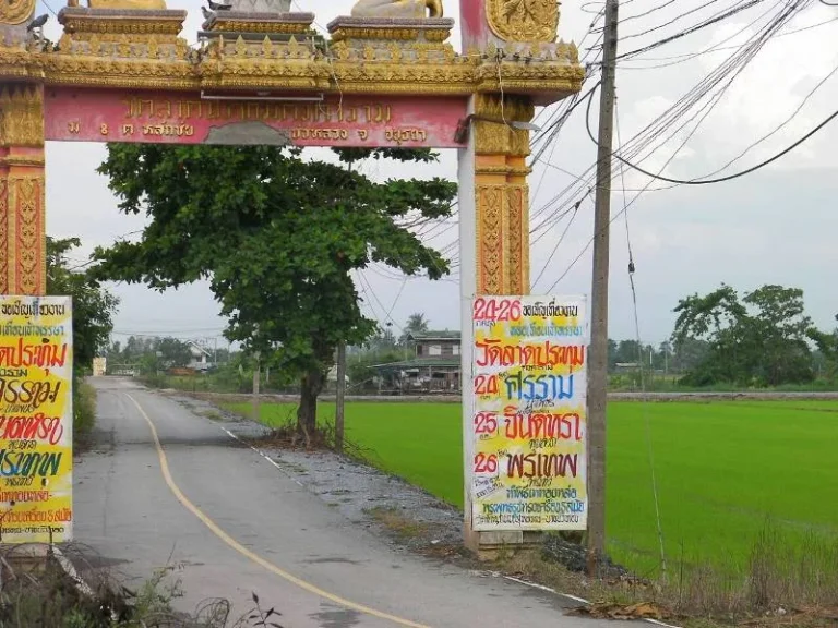 ขายที่ดิน ลาดบัวหลวงติดถนน สุพรรณบุรี-บางบัวทองสาย 340 16 ไร่