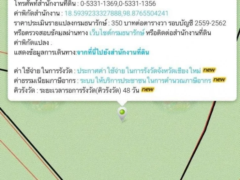 ขายที่ดินเปล่าติดลำน้ำขาน ตดอนเปา อแม่วาง เชียงใหม่