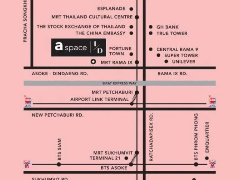 ขาย ให้เช่า คอนโด A Space ID อโศก - รัชดา ใกล้ MRT พระราม9 700 ม