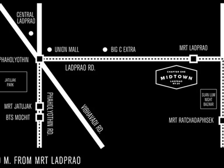 Chapter One Midtown Ladprao 24 ใกล้ MRT ลาดพร้าว 2 ห้องนอน 2 ห้องน้ำ วิวโล่ง ห้องมุม เฟอร์ครบ