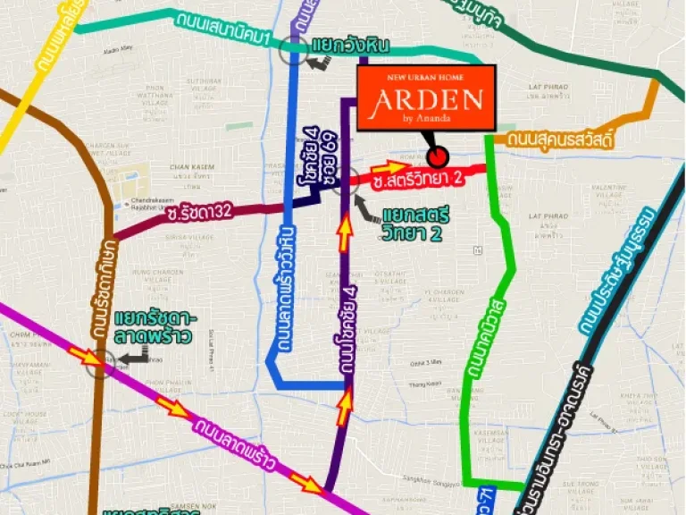 ขาย บ้านตัวอย่างทาวน์โฮมหรู 3 ชั้นครึ่ง Arden ลาดพร้าว 71 Tel0888181859