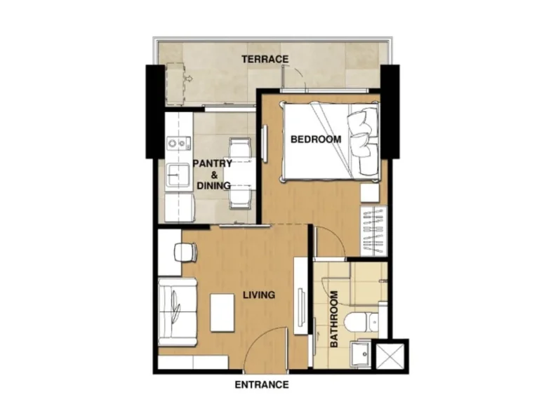 ให้เช่าคอนโด Brix Condo จรัญ 64 ใกล้สะพานซังฮี้ ชั้นสูง พร้อมเฟอร์นิเจอร์ครบ